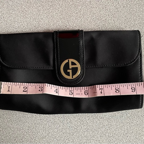 Vintage Giorgio Armani Perfume Black Satin Clutch Bag - Picture 9 of 13